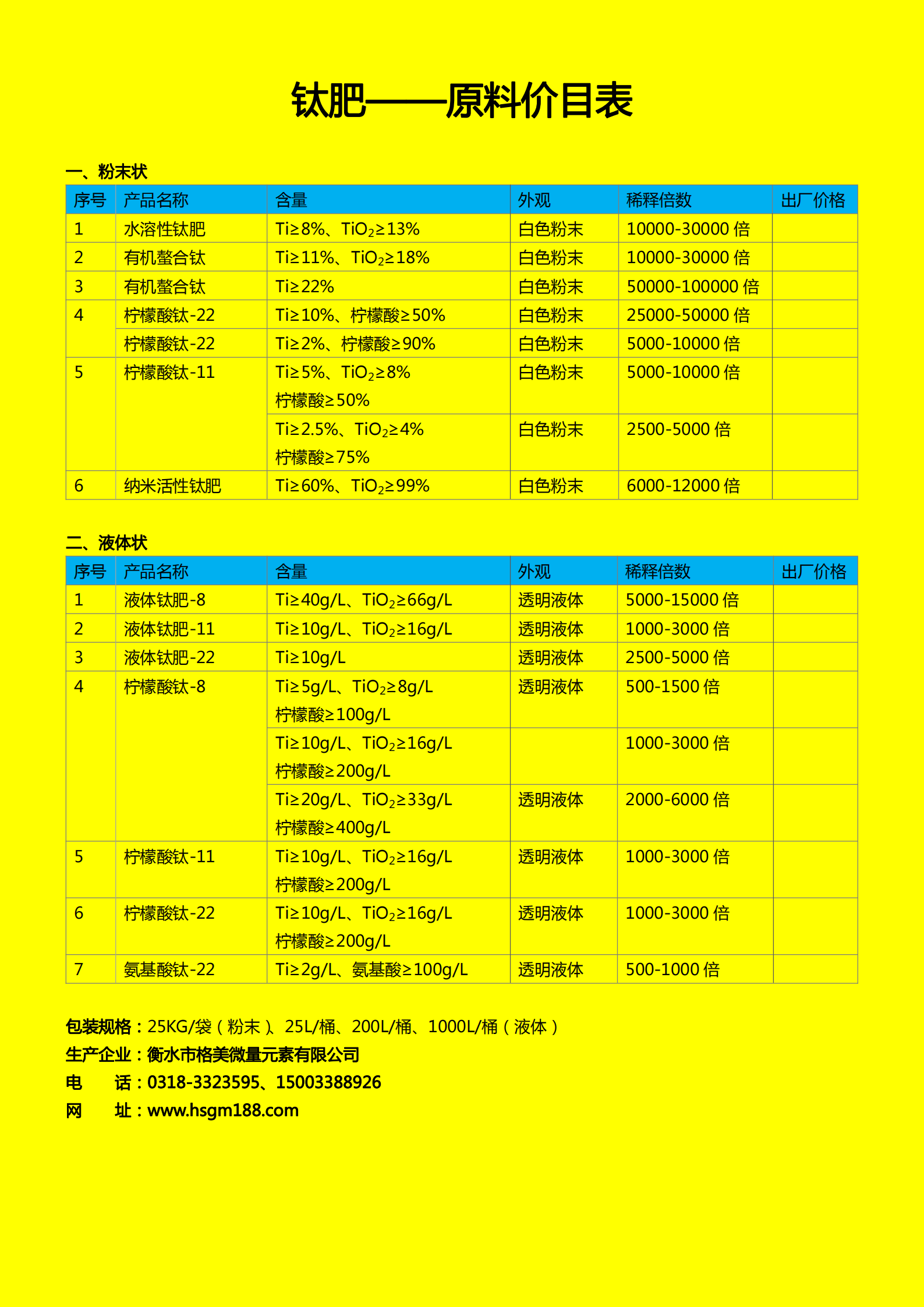 鈦肥系列（0）