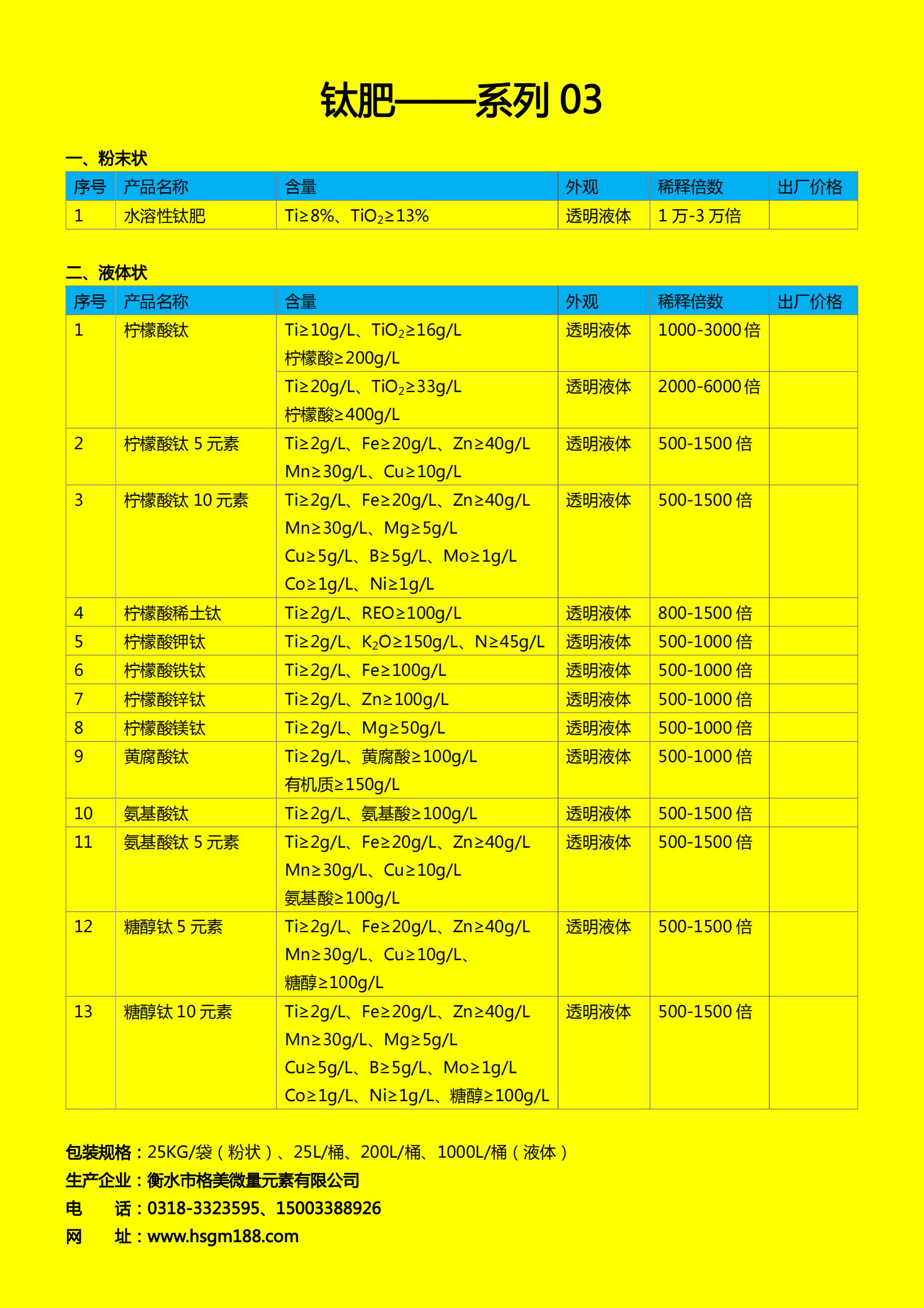 鈦肥系列（1）